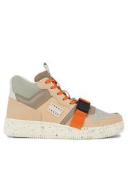 Tommy Jeans Sneakersy Tjm Basket Leather Buckle Mid EM0EM01288 Beżowy. Brązowe buty sportowe casual Tommy Jeans, bez wzorów, z jeansu, bez zapięcia. Za 469.99 zł.