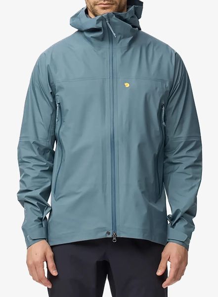 Kurtka z membraną Fjallraven Bergtagen GTX lite Jacket. Niebieskie kurtki Fjällräven, l, bez wzorów, z gore-texu, bez kaptura. Za 2,287.99 zł.