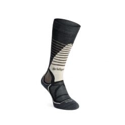 Skarpety narciarskie Bridgedale Ski Mid Merino E Pattern. Szare skarpety Bridgedale, bez wzorów. Za 70.99 zł.
