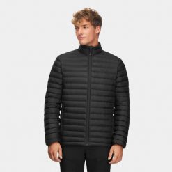 Kurtka męska puchowa Pro Alpinus Gilgit. Czarne kurtki Alpinus, m, bez wzorów, z puchu, bez kaptura. Za 399.99 zł.