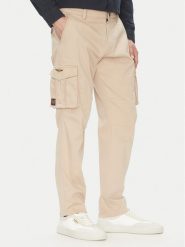 Aeronautica Militare Spodnie materiałowe 251PA1658CT3511 Beżowy Regular Fit. Brązowe spodnie materiałowe Aeronautica Militare, m, bez wzorów, z bawełny. Za 659.99 zł.