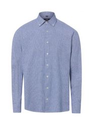 Nils Sundström koszula casual z lnem Mężczyźni Modern Fit Bawełna niebieski, XL. Niebieskie koszule Nils Sundström, m, bez wzorów, z bawełny, bez kołnierzyka, bez ramiączek. Za 179.95 zł.