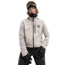 Kurtka snowboardowa męska W2 Cerro. Brązowe kurtki SIROKO, l, bez wzorów, z softshellu, bez kaptura. W wyprzedaży za 378.00 zł.