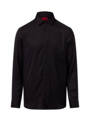 HUGO Koszula - Kenno Mężczyźni Slim Fit wiskoza czarny, 41. Czarne koszule Hugo, m, bez wzorów, z wiskozy, bez kołnierzyka, bez ramiączek. Za 599.95 zł.