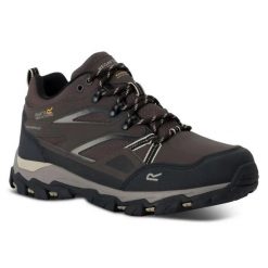 Buty trekkingowe Regatta Holcombe III. Brązowe buty turystyczne Regatta, bez wzorów, z materiału, bez zapięcia, outdoorowe. Za 287.00 zł.