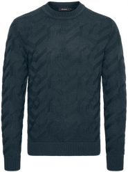 Matinique Sweter 30206829 Granatowy Regular Fit. Niebieskie swetry rozpinane Matinique, m, bez wzorów, z bawełny, bez kołnierzyka, bez ramiączek. Za 349.99 zł.