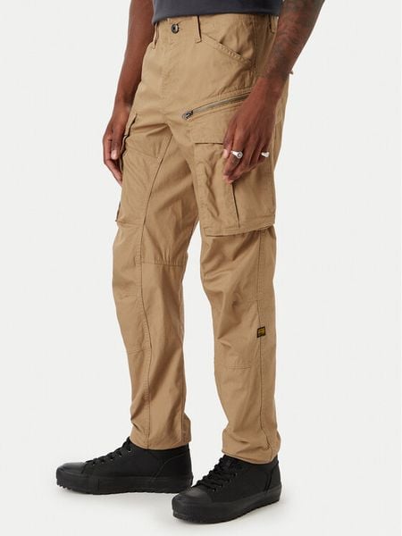 G-Star Raw Spodnie cargo Rovic D02190-D387 Beżowy Tapered Fit. Brązowe spodnie materiałowe G-Star Raw, m, bez wzorów, z bawełny, retro. Za 432.99 zł.