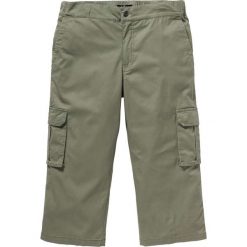 Spodnie bojówki 3/4 ze stretchem i ściągaczem w talii Regular Fit bonprix oliwkowy. Joggery i bojówki marki Under Armour. Za 99.99 zł.
