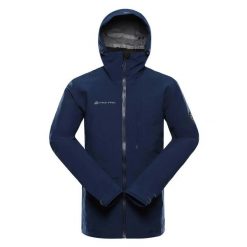 Kurtka męska trekkingowa wodoodporna Alpine Pro Zarr 2. Niebieskie kurtki Alpine Pro, l, z aplikacjami, z elastanu, bez kaptura. Za 899.00 zł.
