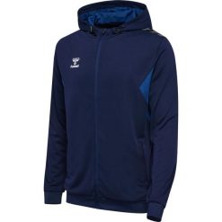 Bluza z kapturem sportowa Hummel Authentic Poly Zip Hoodie. Niebieskie bluzy z kapturem Hummel, l, bez wzorów, z kapturem. Za 199.90 zł.