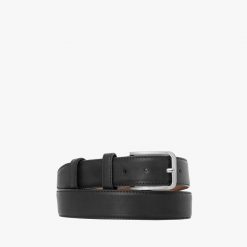 Czarny pasek męski PASEK MĘSKI. Czarne paski Ryłko, bez wzorów, ze skóry. Za 129.99 zł.