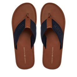 Japonki Tommy Hilfiger. Niebieskie japonki Tommy Hilfiger, bez wzorów. Za 229.99 zł.