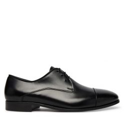 Półbuty Fabi. Czarne eleganckie półbuty Fabi, bez wzorów, bez obcasa, bez zapięcia. Za 1,629.00 zł.