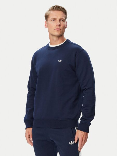 Adidas Bluza Trefoil Essentials KS9812 Granatowy Regular Fit. Niebieskie bluzy Adidas, m, bez wzorów, z bawełny, bez kaptura. Za 179.99 zł.