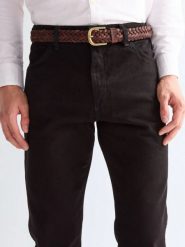 MESKI PASEK WRANGLER BRAIDED BELT BROWN 112378833. Brązowe paski Wrangler, bez wzorów, klasyczne. Za 89.99 zł.