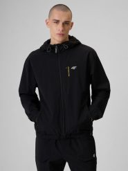 4F Kurtka przejściowa męska - czarna XL. Czarne kurtki 4F, m, bez wzorów, bez kaptura. Za 269.99 zł.