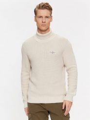 Aeronautica Militare Golf 232MA1451L512 Écru Regular Fit. Golfy Aeronautica Militare, l, bez wzorów, z bawełny, bez kołnierzyka, bez ramiączek. Za 949.99 zł.