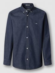 Pepe Jeans Koszula dżinsowa - Slim fit - w kolorze niebieskim rozmiar: L. Niebieskie koszule Pepe Jeans, l, bez wzorów, z bawełny, bez kołnierzyka, bez ramiączek. Za 144.24 zł.