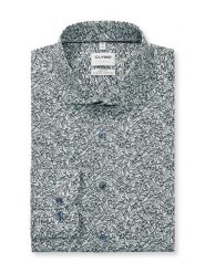 OLYMP Koszula "Level 5" - Body fit - w kolorze błękitno-czarnym rozmiar: 40. Czarne koszule Olymp, bez wzorów, z bawełny, bez kołnierzyka, bez ramiączek. Za 122.09 zł.