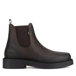 Sztyblety MEXX. Brązowe botki sznurowane Mexx, bez wzorów, bez obcasa, bez zapięcia. Za 244.99 zł.