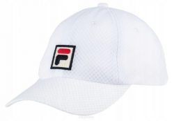 Czapka tenisowa Fila Mesh Cap Sampau biała. Białe czapki z daszkiem Fila, bez wzorów, z materiału. Za 79.00 zł.