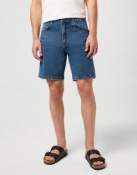 MESKIE SPODNIE WRANGLER FRONTIER SHORT HAZE 112350662. Szorty Wrangler, bez wzorów, z jeansu. Za 169.99 zł.