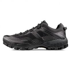 Buty trekkingowe męskie Mammut Ducan Ii Low Gtx. Czarne buty trekkingowe Mammut, bez wzorów, z materiału, bez zapięcia. Za 691.16 zł.