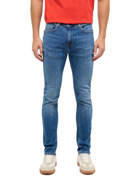 Męskie Spodnie Jeansowe Mustang Style Frisco Skinny Denim Blue 1017419 5000 583. Niebieskie trapery Mustang, z denimu, bez zapięcia. Za 239.99 zł.