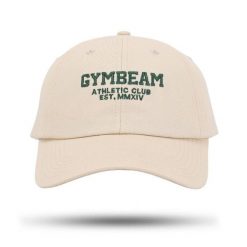 Czapka unisex fitness z daszkiem beżowa Athletic Club. Brązowe czapki z daszkiem GYMBEAM, bez wzorów. Za 59.90 zł.