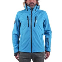 Kurtka softshellowa ze sztucznym futrem Peak Mountain Casada. Niebieskie kurtki narciarskie i snowboardowe Peak Mountain, m, bez wzorów, narciarskie. W wyprzedaży za 404.00 zł.