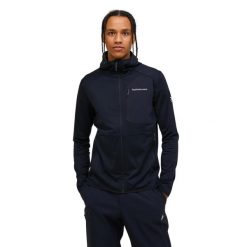 Bluza Peak Performance męska Utility Light Zip Hood czarna - L. Czarne bluzy Peak Performance, l, bez wzorów, bez kaptura. Za 749.00 zł.
