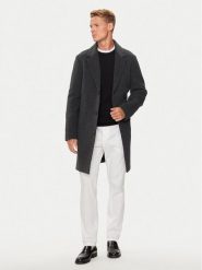 Tommy Hilfiger Płaszcz wełniany MW0MW36611 Szary Regular Fit. Szare płaszcze Tommy Hilfiger, na zimę, m, bez wzorów, z wełny, bez kaptura. Za 1,799.00 zł.