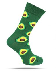 Skarpetki Bawełniane - Tematyczne - Zielone w Awokodo. Zielone skarpety His Story, bez wzorów, z bawełny. Za 29.99 zł.