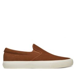 Tenisówki BOSS. Brązowe trampki Boss, m, bez wzorów, bez zapięcia. Za 599.99 zł.