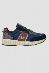 AERONAUTICA MILITARE Granatowe męskie sneakersy AM23, Rozmiar 45. Niebieskie buty sportowe casual Aeronautica Militare, bez wzorów, z tkaniny, bez zapięcia. W wyprzedaży za 391.99 zł.