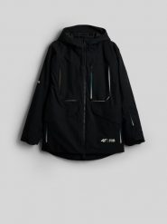 4F Kurtka snowboardowa membrana 15000 męska - czarna XXL. Czarne kurtki 4F, m, bez wzorów, z meshu, snowboardowy. Za 799.99 zł.