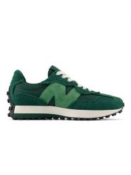 New Balance Skórzane sneakersy "327" w kolorze zielonym rozmiar: 44. Zielone buty sportowe casual New Balance, bez wzorów, z materiału, bez zapięcia. Za 395.31 zł.