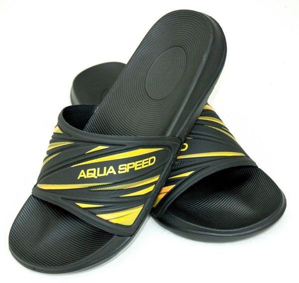 Klapki basenowe męskie Aqua Speed Idaho. Czarne klapki Aqua-Speed, z materiału. Za 64.99 zł.