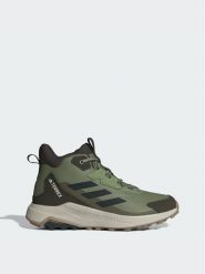 Adidas Trekkingi Terrex Anylander Mid Hiking Shoes JR6596 Zielony. Zielone botki sznurowane Adidas, bez wzorów, z materiału, bez obcasa, bez zapięcia. Za 398.99 zł.