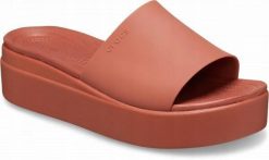 Klapki Dla Dorosłych Crocs Brooklyn Slide. Brązowe klapki Crocs, z materiału. Za 181.99 zł.