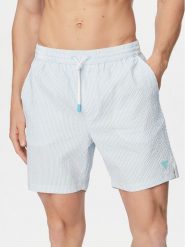 Guess Szorty kąpielowe F6GT11 WN342 Niebieski jasny Regular Fit. Niebieskie szorty Guess, m, z aplikacjami, z syntetyku. Za 299.99 zł.