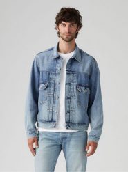 Levi's Kurtka dżinsowa "Type 2 Trucker" w kolorze niebieskim rozmiar: XL. Niebieskie kurtki Levi's®, s, bez wzorów, z bawełny, bez kaptura. Za 199.49 zł.