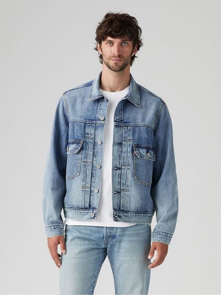 Levi's Kurtka dżinsowa "Type 2 Trucker" w kolorze niebieskim rozmiar: L. Niebieskie kurtki Levi's®, l, bez wzorów, z bawełny, bez kaptura. Za 203.93 zł.