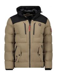 Geographical Norway Kurtka zimowa "Cachot" w kolorze beżowym rozmiar: S. Brązowe kurtki Geographical Norway, na zimę, s, bez wzorów, bez kaptura. Za 320.63 zł.