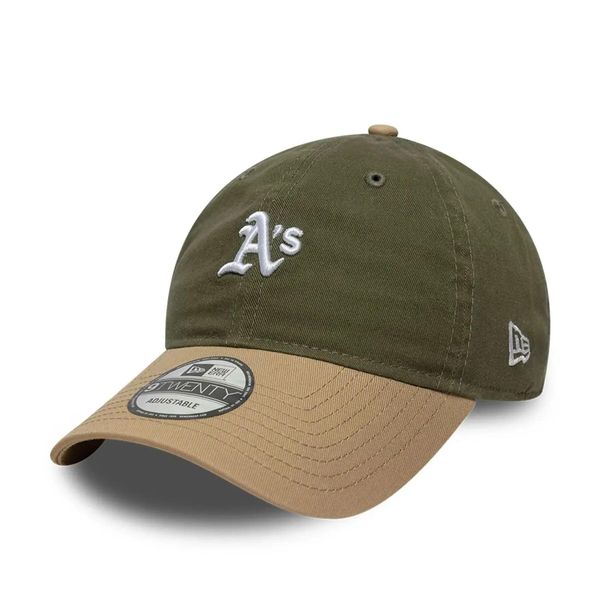 Czapka baseballowa Oakland Athletics New Era 9Twenty Mini Washed Contrast. Brązowe czapki z daszkiem New Era, bez wzorów, z bawełny. Za 163.50 zł.