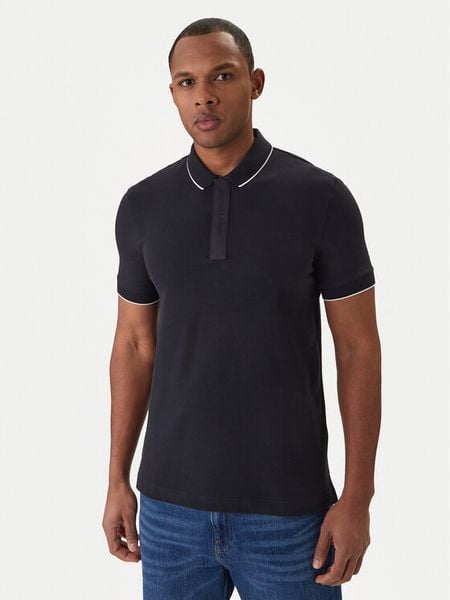 Armani Exchange Polo XM001285 AF10366 UB101 Granatowy Slim Fit. Niebieskie koszulki polo Armani Exchange, m, bez wzorów, z bawełny, bez kołnierzyka, bez ramiączek. Za 236.99 zł.
