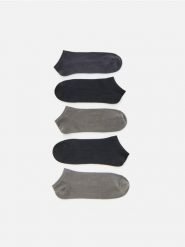 5 pack skarpet stopek - ciemnoszary. Szare skarpety Reserved, bez wzorów. Za 29.99 zł.