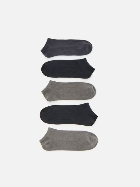 5 pack skarpet stopek - ciemnoszary. Szare skarpety Reserved, bez wzorów. Za 29.99 zł.