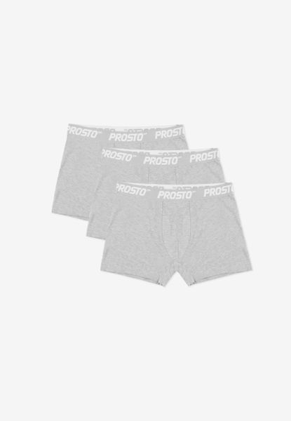 Bokserki sportowe męskie Prosto 3-pack. Szare bokserki Prosto., m, bez wzorów, z bawełny. Za 119.99 zł.