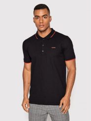 Hugo Polo Dinoso222 50467344 Czarny Slim Fit. Czarne koszulki polo Hugo, m, bez wzorów, z bawełny, bez kołnierzyka, bez ramiączek. Za 329.99 zł.